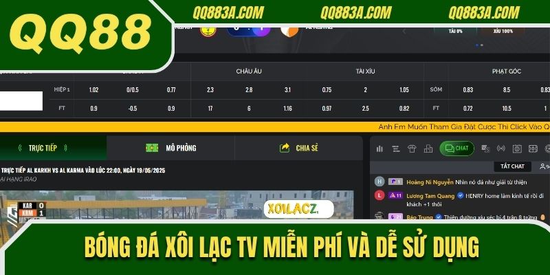 Bóng đá xôi lạc tv miễn phí và dễ sử dụng